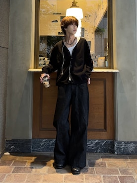 「アイテム（カーディガン/ボレロ）」を使った、がんさん（メンズ・177cm・20代）の秋コーディネート