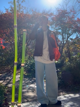 「アイテム（スウェット）」を使った、shin5netさん（メンズ・167cm）の秋コーディネート