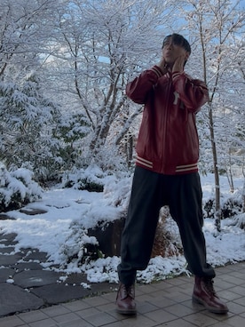 「COMOLI（コモリ）のアイテム」を使った、shin5netさん（メンズ・167cm）の冬コーディネート