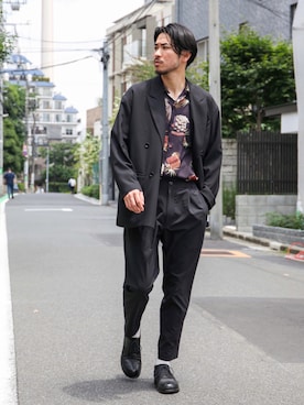 「MR.OLIVE（ミスターオリーブ）のアイテム（ジャケット/アウター）」を使った、飯島葵さん（メンズ・176cm）の夏コーディネート