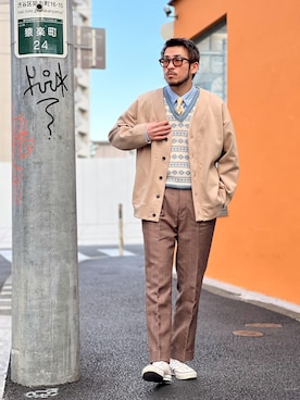 「チョコ色に染まれ」｜飯島葵さん（メンズ・176cm）の冬コーディネート