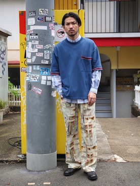 「MR.OLIVE（ミスターオリーブ）のアイテム」を使った、飯島葵さん（メンズ・176cm）の夏コーディネート