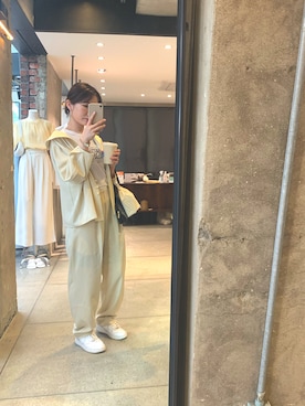 「ADAM ET ROPE'（アダムエロペ）のアイテム（セットアップ）」を使った、kakiiiii09さん（レディース・159cm）の夏コーディネート