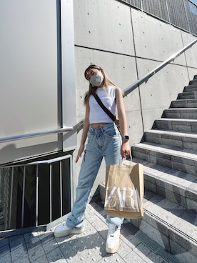 「デニムっていいよね」｜kさん（レディース・147cm）の夏コーディネート