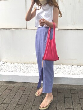 rina momiuraさん（レディース・157cm）の夏コーディネート