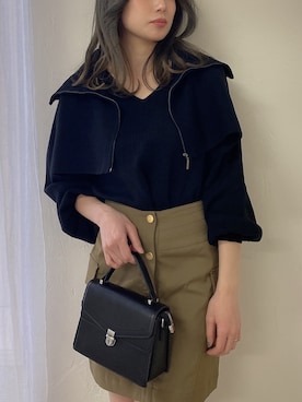 rina momiuraさん（レディース・157cm）の冬コーディネート