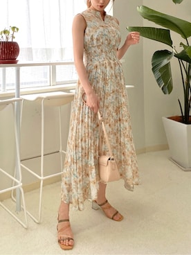 「消えそうな色コーデ」｜「アイテム（ワンピース/ドレス）」を使った、rina momiuraさん（レディース・157cm）の春コーディネート