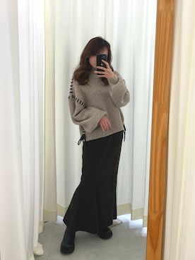 rina momiuraさん（レディース・157cm）の冬コーディネート