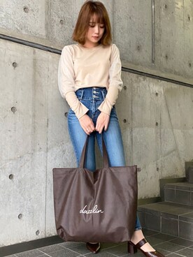 「dazzlin（ダズリン）のアイテム（その他）」を使った、rina momiuraさん（レディース・157cm）の秋コーディネート
