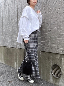 rina momiuraさん（レディース・157cm）の冬コーディネート