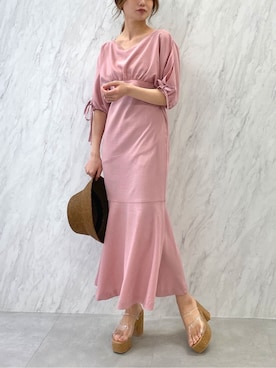 「アイテム（サンダル、その他）」を使った、rina momiuraさん（レディース・157cm）の春コーディネート