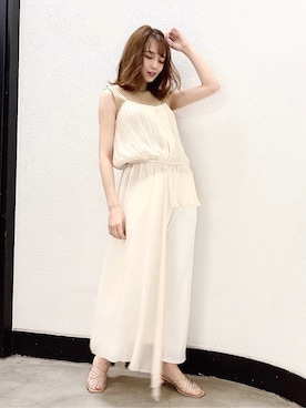 「アイテム（サンダル、その他）」を使った、rina momiuraさん（レディース・157cm）の春コーディネート