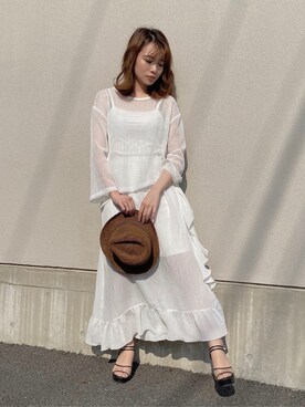 rina momiuraさん（レディース・157cm）の春コーディネート