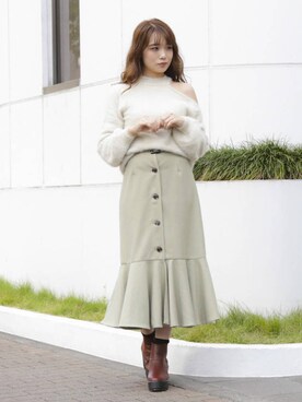 rina momiuraさん（レディース・157cm）の冬コーディネート