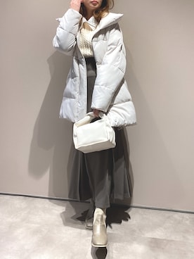 「フェミニンコーデ」｜「アイテム（ブルゾン）」を使った、rina momiuraさん（レディース・157cm）の秋コーディネート