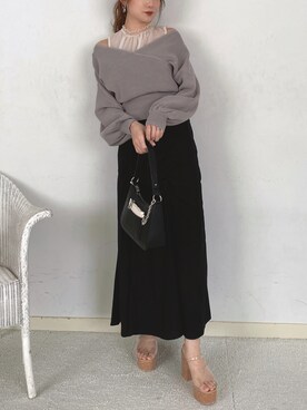 「アイテム（サンダル、その他）」を使った、rina momiuraさん（レディース・157cm）の春コーディネート