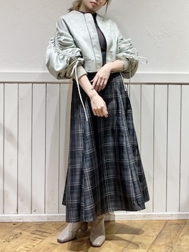 「ダズリン」｜「アイテム（ブルゾン）」を使った、rina momiuraさん（レディース・157cm）の夏コーディネート