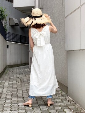 rina momiuraさん（レディース・157cm）の夏コーディネート