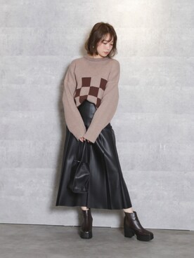 rina momiuraさん(レディース・157cm)の冬コーディネート