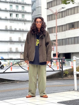 「バブアー」｜「アイテム（その他アウター）」を使った、Treeさん（メンズ・168cm）の秋コーディネート