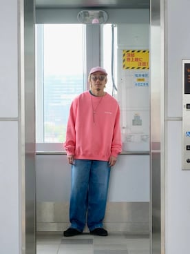 「URBAN RESEARCH（アーバンリサーチ）のアイテム（スウェット）」を使った、Treeさん（メンズ・168cm）の春コーディネート
