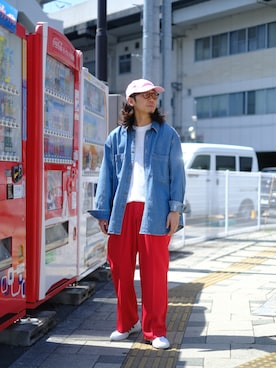 「Wrangler（ラングラー）のアイテム」を使った、Treeさん（メンズ・168cm）の春コーディネート