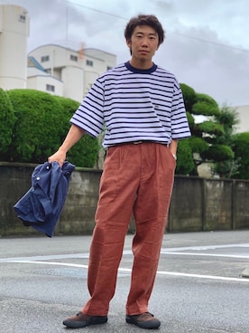「Scye（サイ）のアイテム（Tシャツ/カットソー）」を使った、Treeさん（メンズ・168cm）の夏コーディネート