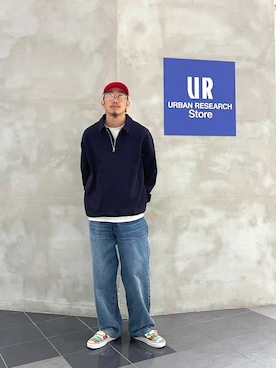 「URBAN RESEARCH（アーバンリサーチ）のアイテム（スウェット）」を使った、Treeさん（メンズ・168cm）の冬コーディネート