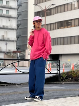 「アイテム（スウェット）」を使った、Treeさん（メンズ・168cm・20代）の秋コーディネート