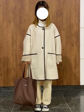 「tiptop（ティップトップ）のアイテム（その他アウター）」を使った、まいりさん（レディース・149cm）の秋コーディネート