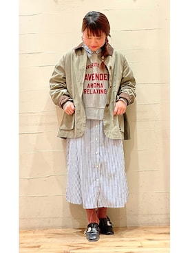 「サマンサモスモス」｜「アイテム（シャツワンピース）」を使った、mina   muroyaさん（レディース・153cm）の冬コーディネート