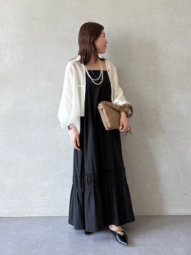 「DouDou（ドゥドゥ）のアイテム（ワンピース/ドレス）」を使った、doudouyukieさん（レディース・153cm）の春コーディネート