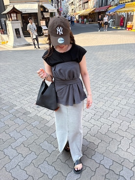 「アイテム（Tシャツ/カットソー）」を使った、doudouyukieさん（レディース・153cm・30代）の夏コーディネート