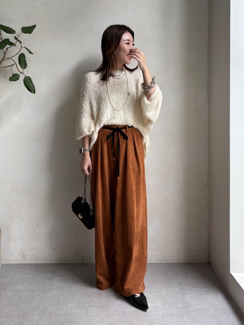 リボンヤーンフェザープルオーバー（ニット/セーター）｜DouDou