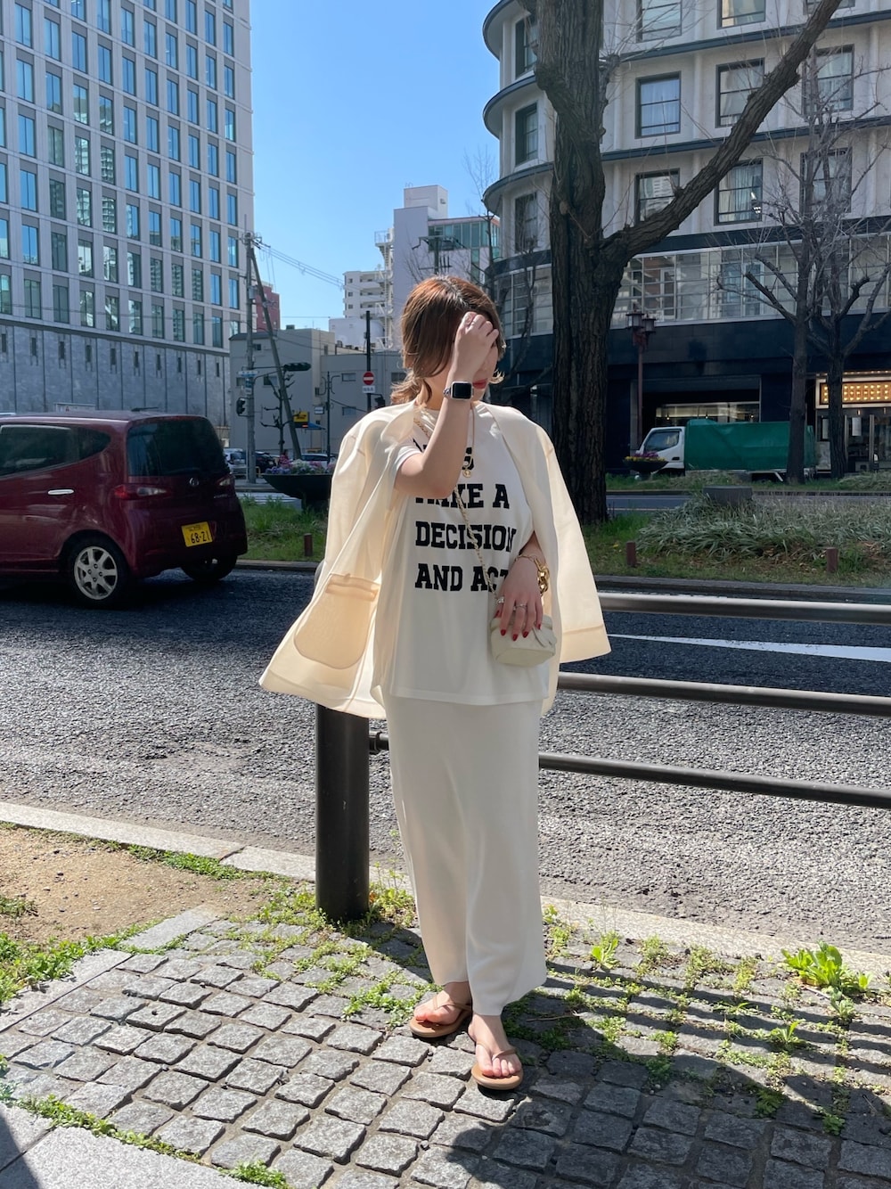 DouDou（ドゥドゥ）の「ノーカラーオーガンジージャケット（ノー