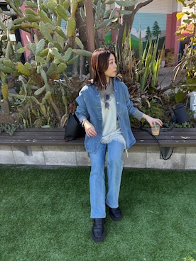 「DouDou（ドゥドゥ）のアイテム」を使った、doudouyukieさん（レディース・153cm）の春コーディネート