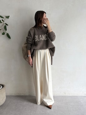 「ホワイトパンツ」｜doudouyukieさん（レディース・153cm）の秋コーディネート