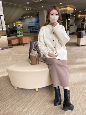「マルジェラ」｜「アイテム（ブルゾン）」を使った、doudouyukieさん（レディース・152cm）の冬コーディネート