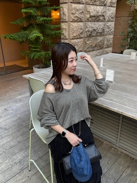 「アイテム（ショルダーバッグ）」を使った、doudouyukieさん（レディース・153cm・30代）の夏コーディネート