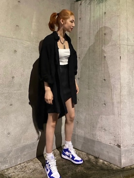 「Yohji Yamamoto（ヨウジヤマモト）のアイテム（トレンチコート）」を使った、Sakanaさん（レディース・175cm）の秋コーディネート