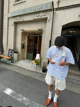 「Ruben（ルーベン）のアイテム（ハンチング/ベレー帽）」を使った、t.kさん（メンズ・170cm）の夏コーディネート