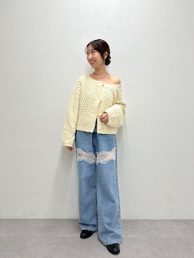 「アイテム（カーディガン/ボレロ）」を使った、YURIさん（レディース・153cm）の夏コーディネート