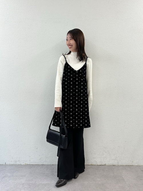 オケージョン対応◎】シャイニーベロアミニキャミワンピース