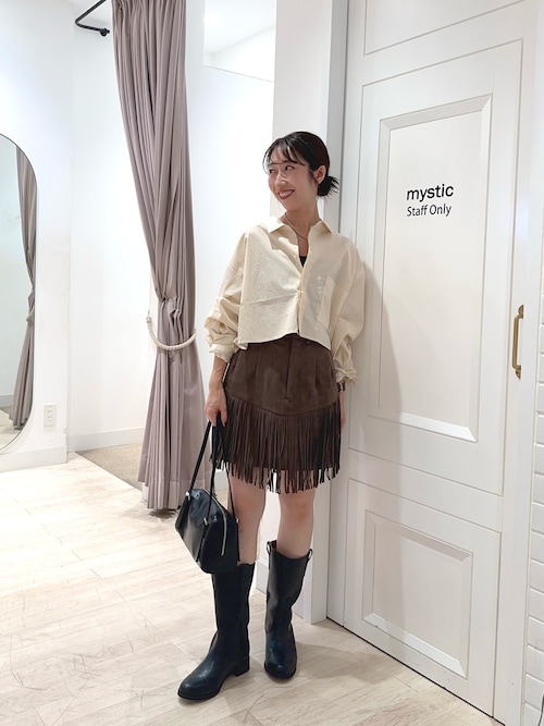 SHENERYフェイクスエードフリンジスカート新品未使用タグつき SHENERY（シーナリー）の「フェイクスエードフリンジスカート