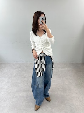 「mystic（ミスティック）のアイテム（シューズ）」を使った、YURIさん（レディース・153cm）の春コーディネート