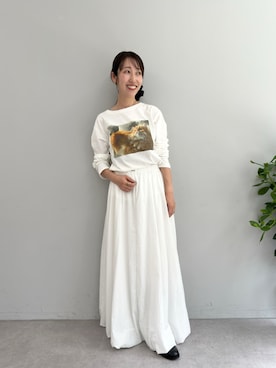 「バルーンスカート」｜YURIさん（レディース・153cm）の夏コーディネート