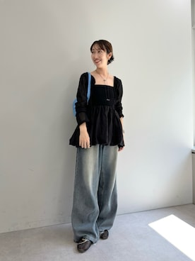 「アイテム（シャツ/ブラウス）」を使った、YURIさん（レディース・153cm）の夏コーディネート
