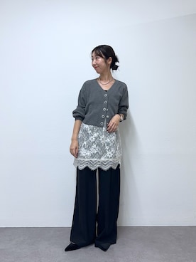 「mystic（ミスティック）のアイテム（その他パンツ）」を使った、YURIさん（レディース・153cm）の夏コーディネート