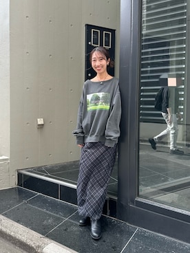 「mystic（ミスティック）のアイテム（ワンピース）」を使った、YURIさん（レディース・153cm）の秋コーディネート