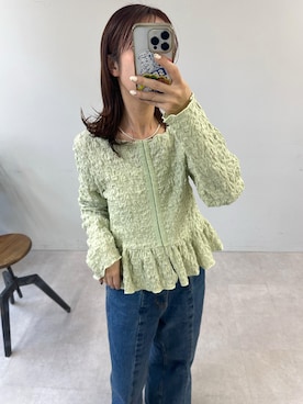 「アイテム（リング）」を使った、YURIさん（レディース・153cm）の冬コーディネート